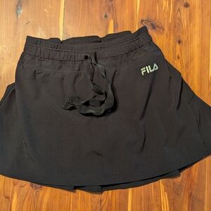 Fila Black Athletic Skort with Drawstring Waist